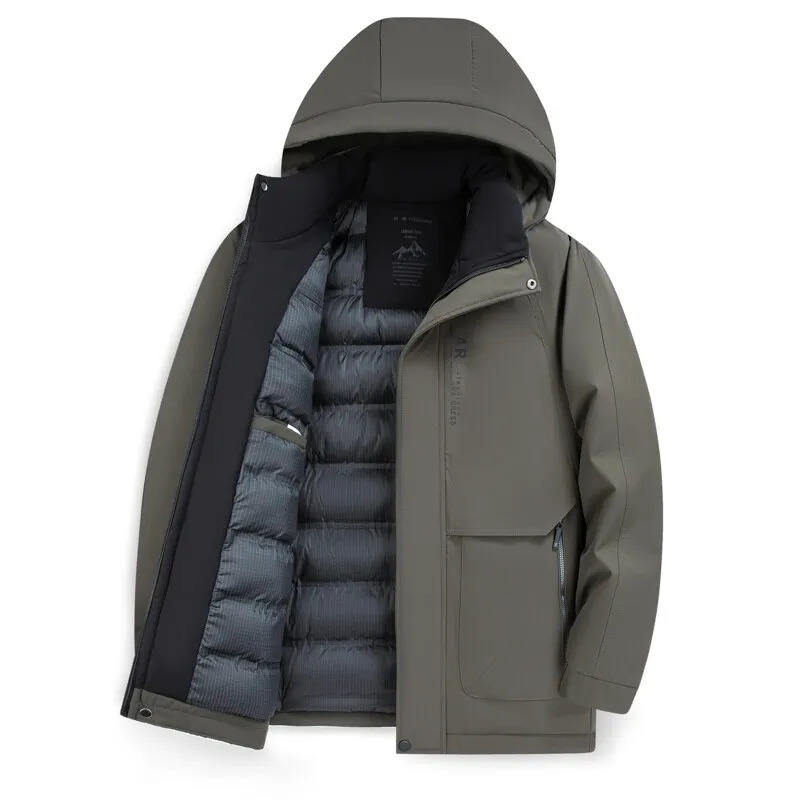 GIOIO mens parka wrinkleresistant and wearresistant fabric thickened and warm casual and versatile cotton jacket 251017