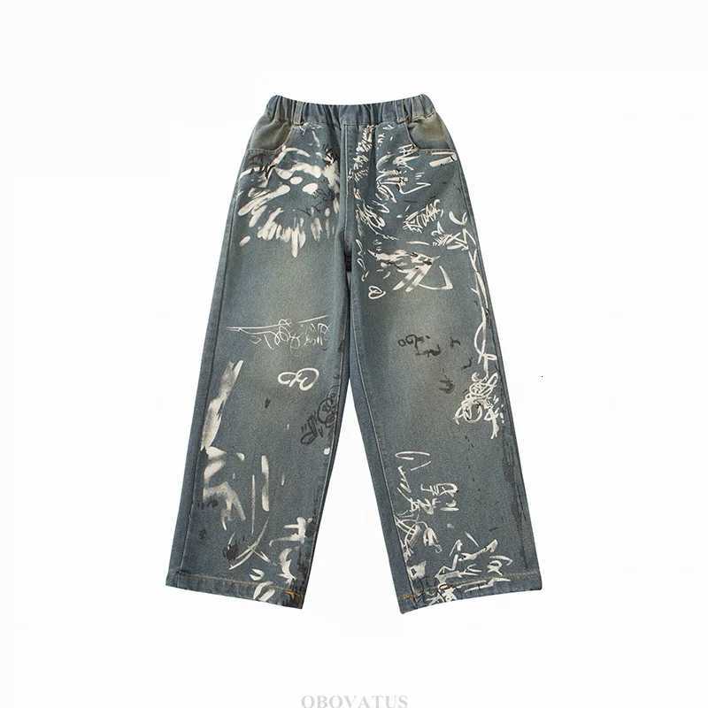 Cool Children Printed Jeans for Teenage Boys Casual Denim Pants Kids Fashion Jeans Trousers Age 5 6 7 8 9 10 11 12 13 14 YearsT251017