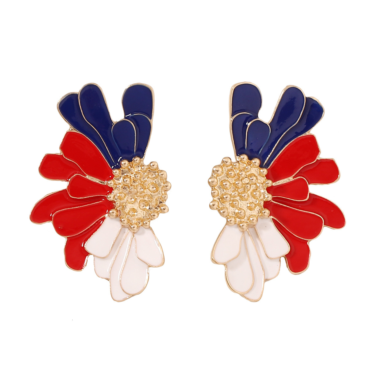 Designer earrings Alloy Enamel Earrings Fashion Trend Floral Earrings Simple Fresh Flower Stud Earrings Jewelry gift for women