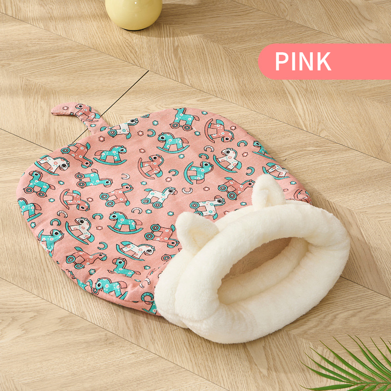 Cat's Nest, Winter Warmth Semi Enclosed Dog's Nest Autumn/Winter Edition Deep Sleep Cat Drilled Tunnel Bedding Cat Sleeping Bag