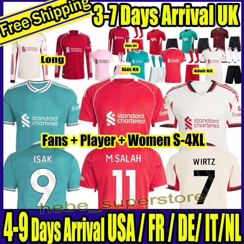 4XL 25 26 MAC ALLISTER soccer jersey 2025 football shirt goalkeeper Luis DIaz SZOBOSZLAI A.BECKER men kids kit uniforms SALAH FRIMPONG Konate Wirtz Kerkez DIOGO JOTA