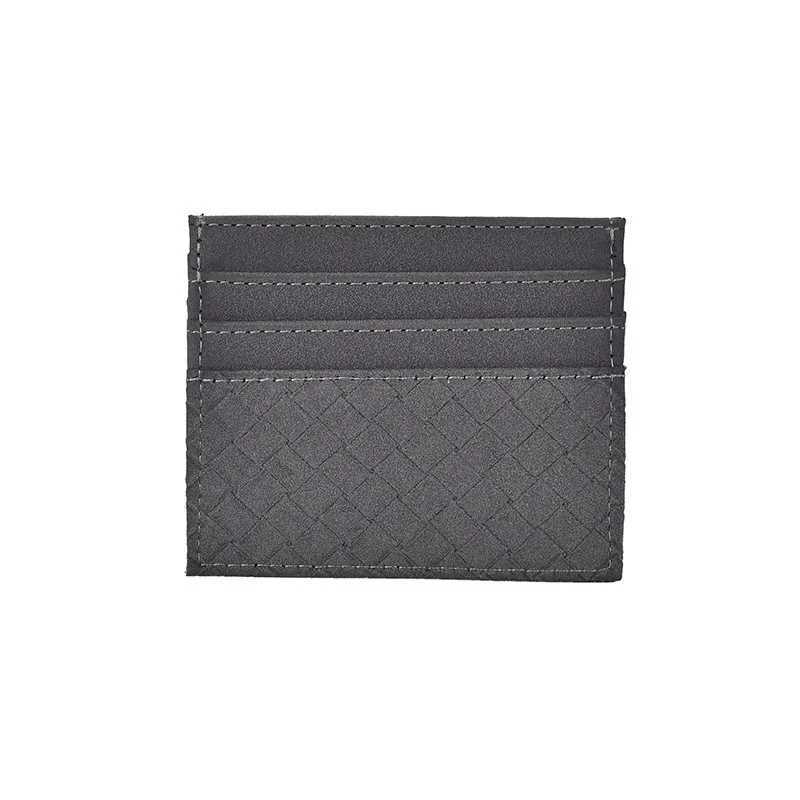 2025 new light and thin card bag mini ultrathin onepiece mens and womens small woven soft leather card holderW251017