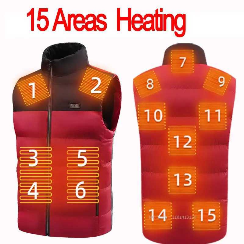15 Area Men Heated Vests Black Jackets Women Sportswear Hunting Heated Coat Graphene Heat Coat USB Heating Jacket For Camping H251017