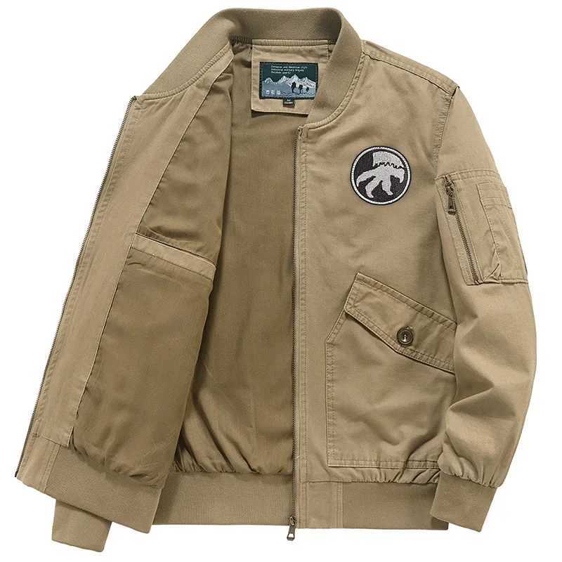 New Fashion Men Multipockets Tooling Jackets Male Autumn Baseball Jackets Quality Man Military Cargo Coats Bomber Jackets 5XL J251017