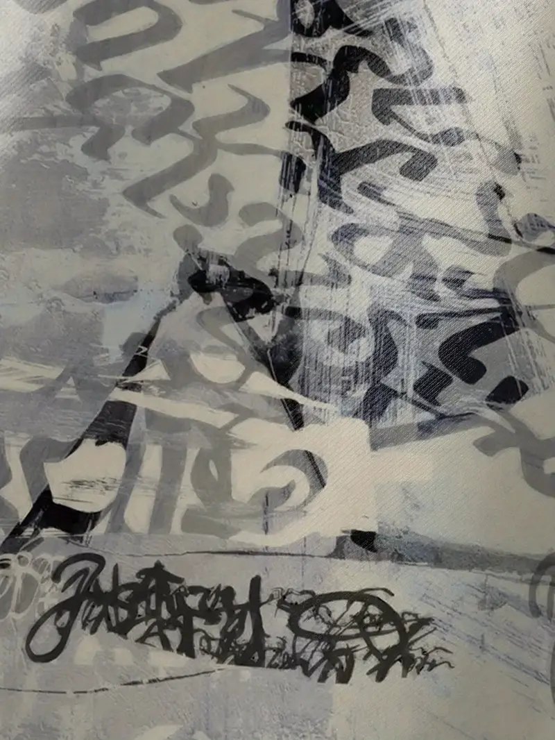 Letter decoration Comfort-Fit Mens Half-Zip Hoodie - Versatile Loosely Fitted Sweater for Daily Wear 2-1-5