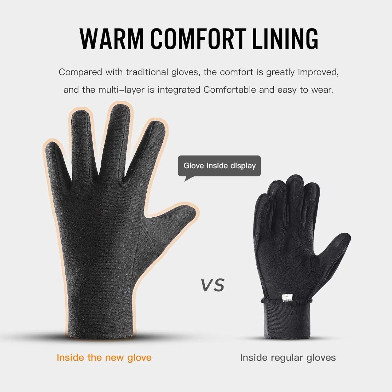 Winter Gloves for Men Women Fully Windproof Waterproof Thermal with Touchscreen Fingers AntiSlip Palm Warm Gloves for Cold Weather Cycling Driving Hik