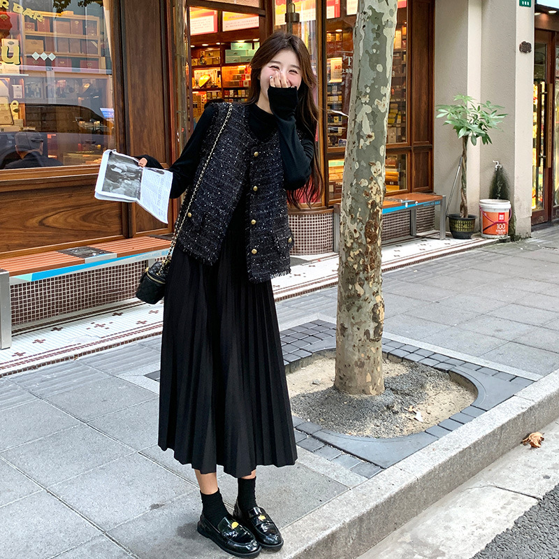 Free shipping designer Two Piece Dress New two piece set with improved quality sequins skirt easy matching fashion