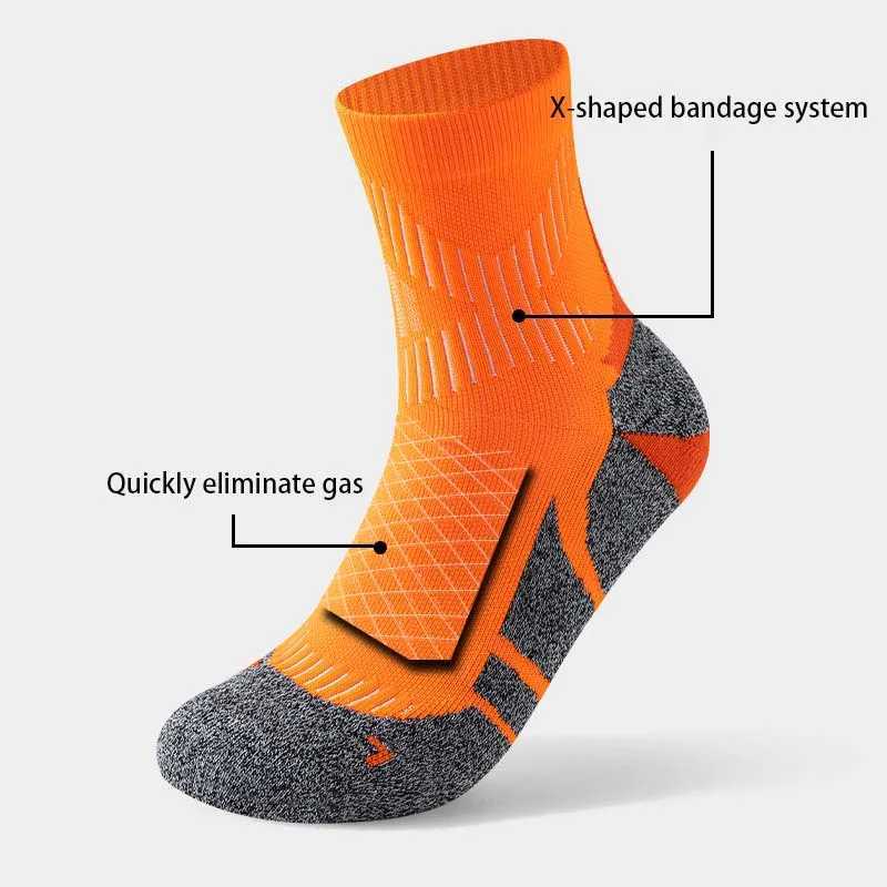 New Professional Marathon Running Sock Men Women Sports Fitness Ankle Thickened Cushioned Short Tube Low Cut Boat Ankle Socks C251017