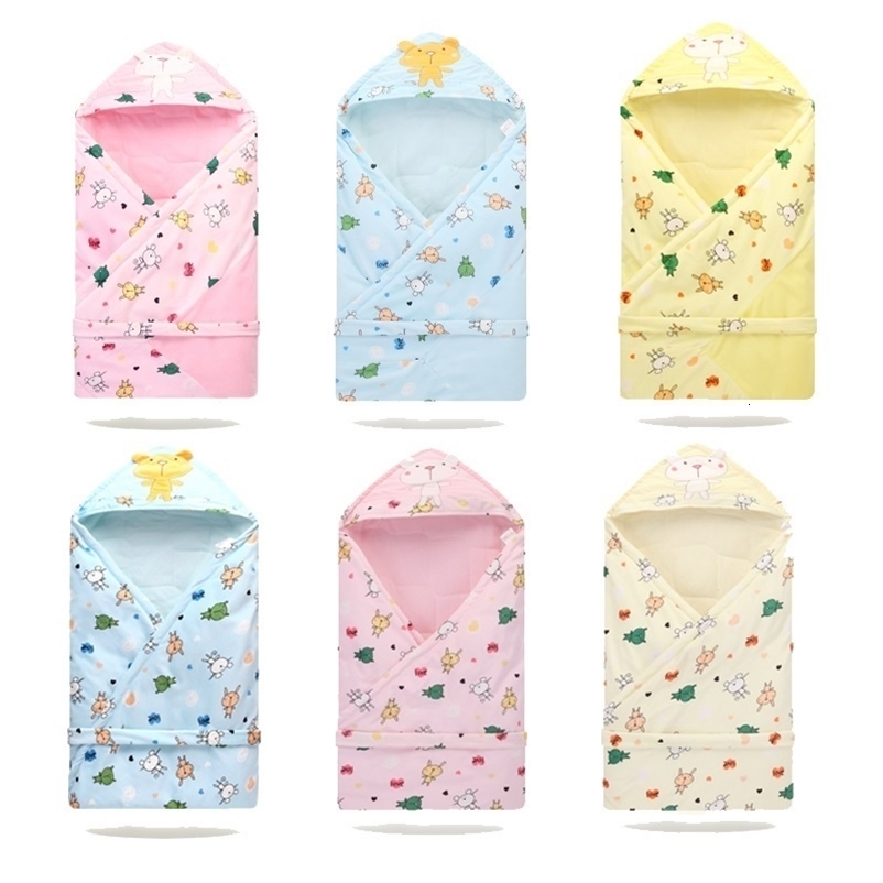 Cartoon Newborn Receiving Blankets Unisex Premature Envelope Baby Bedding Wrap Robes Swaddling Boys Sleepsack Girls Sleeping Bag 210413bj