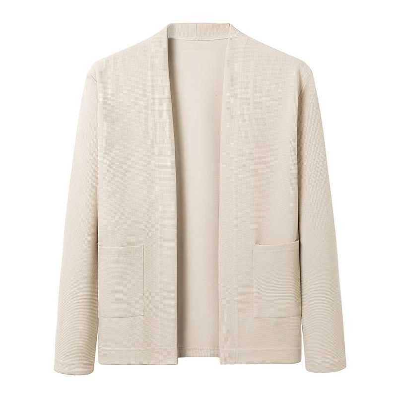 Knitted cardigan jacket for men in spring and autumn long sleeved casual versatile sweater for men in spring outerwear trendy J251017