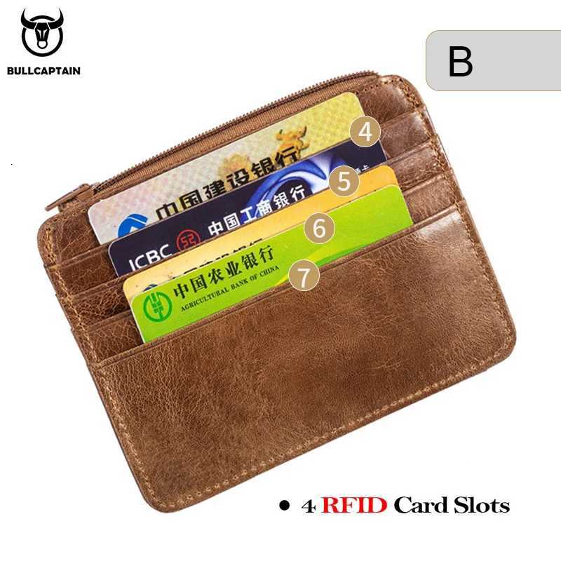 BULLCAPTAIN RFID Blocking Leather Wallet Credit Card ID Card Holder Wallet Money Case For Men And Women 2020 Fashion Retro BagW251017