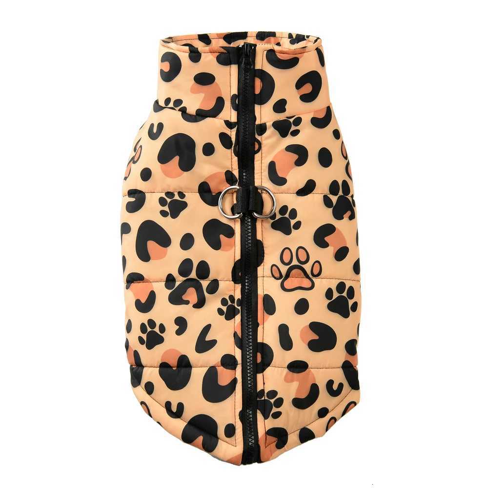 Winter Pet Clothes Waterproof Jacket Coat For Small Medium Dogs Cats Leopard Puppy Costumes With DRing Chihuahua French BulldogW251017