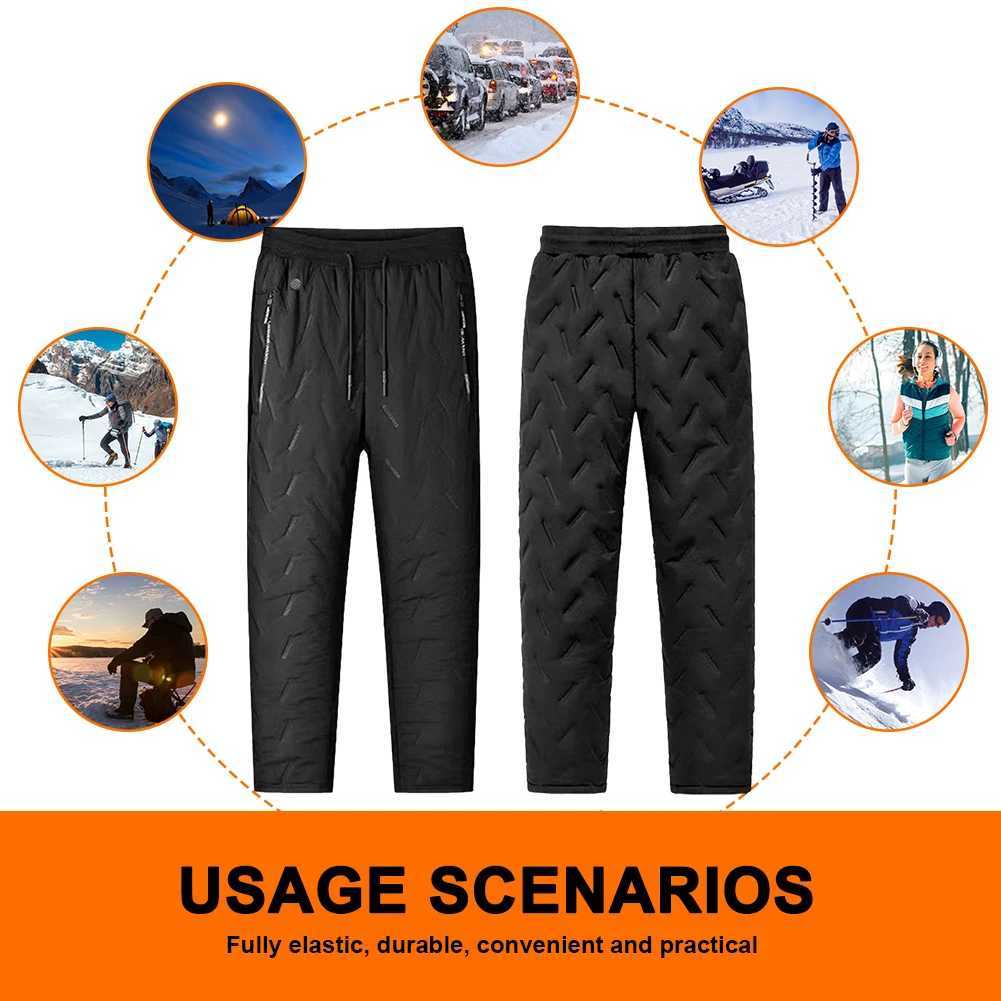 Unisex Heated Hiking Pants 10 Heating Zones Electric Pants with 3 Temperature Modes Waterproof Winter Electric Warmer Clothing H251017