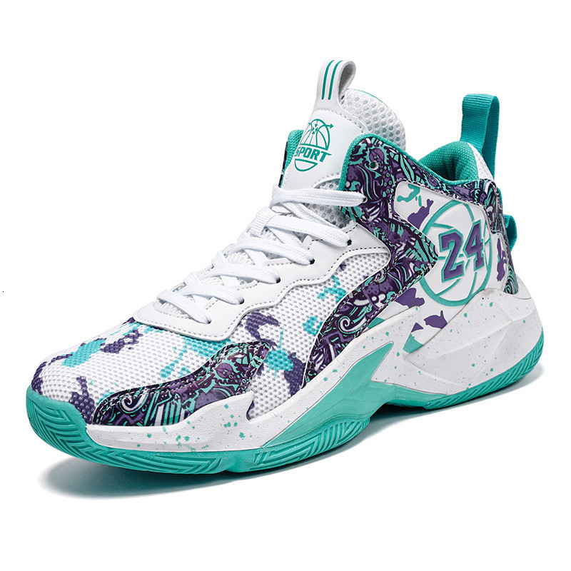 Basketball Shoes Fashion Sneakers Men Student Anti-slip Wear-resistant Breathable Mesh Sports Shoes