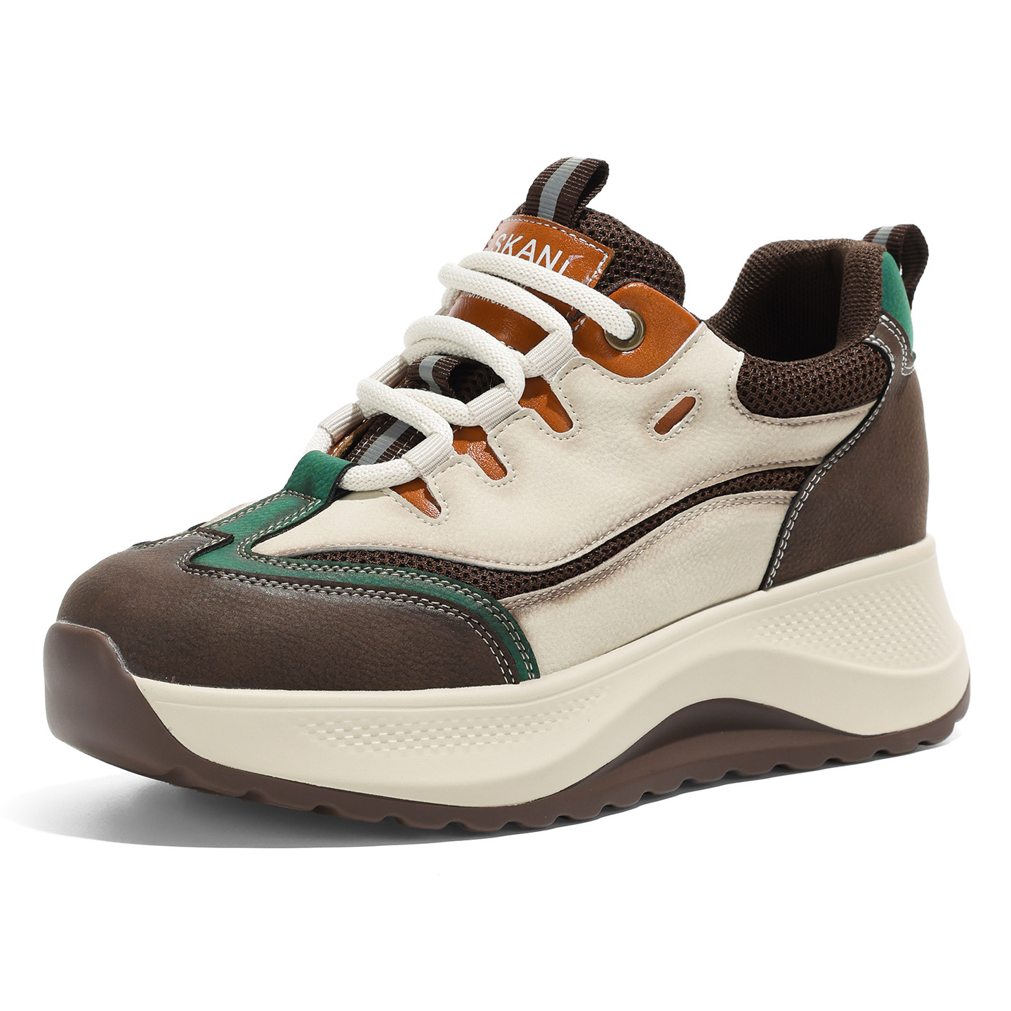 2025 new designer Forrest Gump shoes color blocked single shoe lace up comfortable retro versatile casual sports shoes