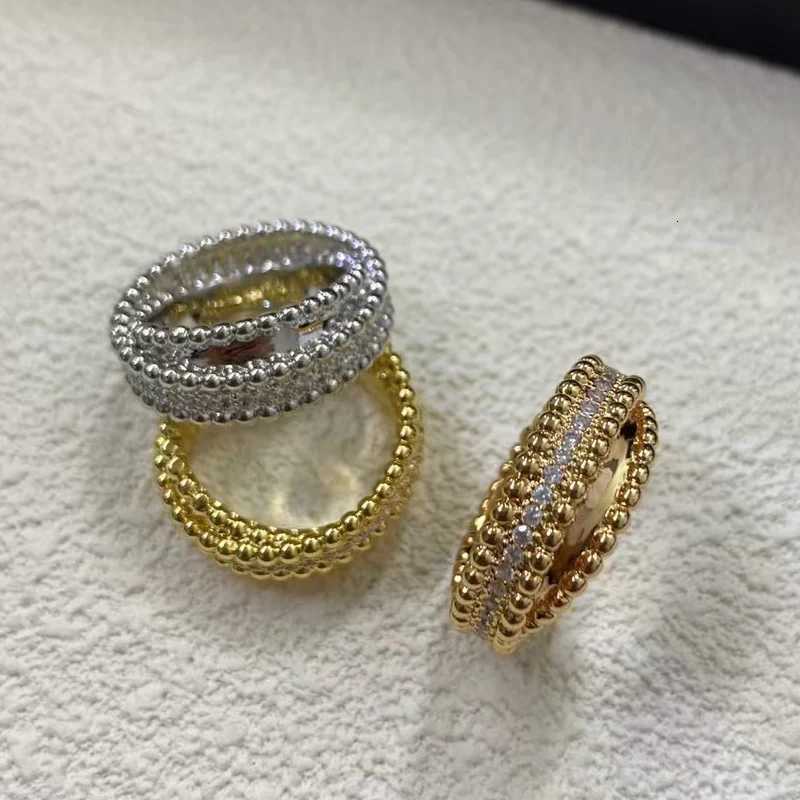 S925 Silver With Rose Gold Color Bead Style Cross Ring Womens Zircon Design Temperament Fashion Brand Party Luxury JewelryW251017