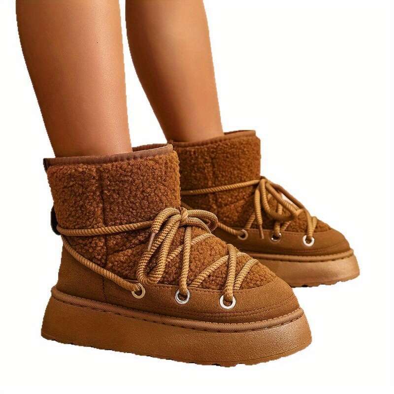 Sophieyen Women's Anti-Slip TPR Sole, Fuzzy Furry Exterior, Cushioned Insole Beige/ Weather, Everyday & Formal Outfits - Easy-Clean Shoes, Non Sl