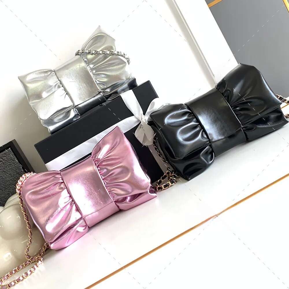 Designer Clutch 22CM Mirror Quality Chain Metallic Lambskin Leather Crossbody Bags Shoulder Bag Women