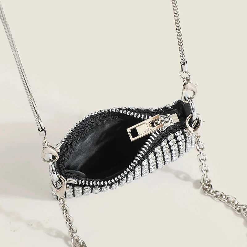 JIOMAY Small Designer Handbags for Women 2024 Rhinestones Purses for Lipstick Coin Card Party Chain Mini Evening Shoulder Bags Z251017