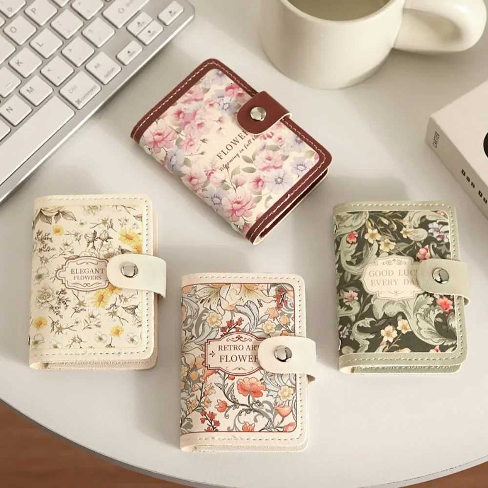 Creative 20 Card Pockets PU Leather Mini Wallets RFID Blocking ID Card Holder Laminated Concealed Pullout Business Card CaseW251017