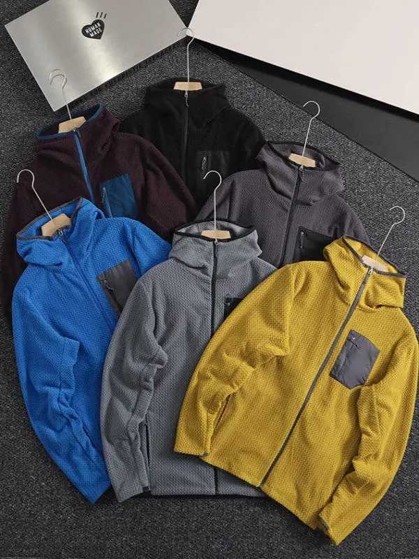 Thiened Fce Hooded Sweatirt Mens Loose Large Size Warm Sportswear Spring Autumn Winter Homebird Substitute Outerwear J251017