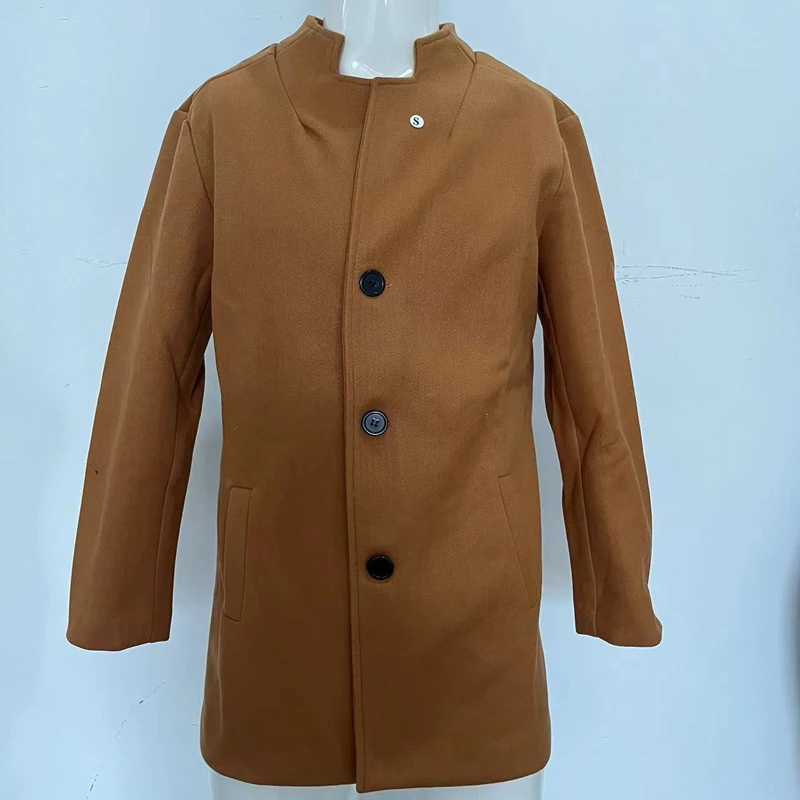 Mens Windbreaker Coats Business Casual Wool Blends Jackets Men Autumn Winter Fashion Stand Collar Vintage Outwear Man Clothing J251017