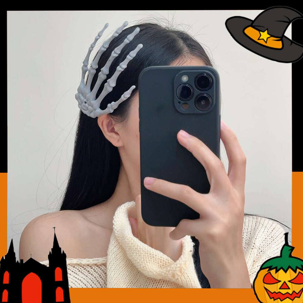 Dark Halloween Headwear Women's Costume Horror Decoration Cute Funny Fun Skull Hair Clip Accessories
