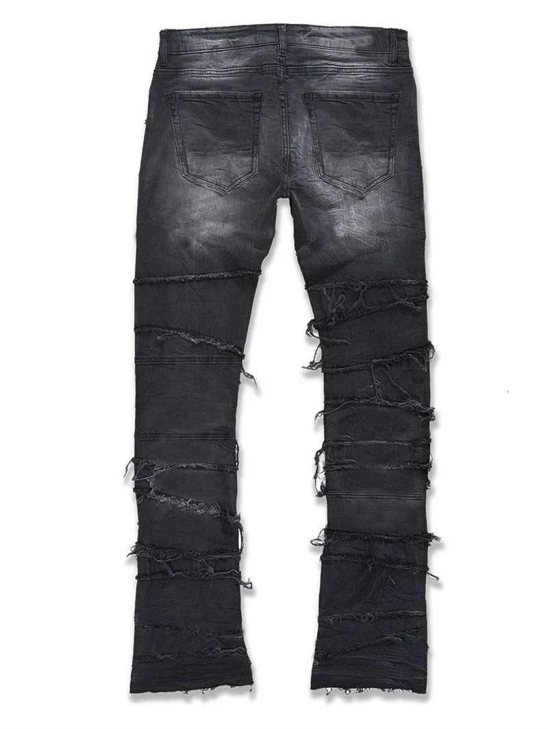Vintage Mens Straight Jeans Male Youth Four Seasons Casual Patchwork Denim Pants 2025 Fashion High Waist Trousers Streetwear Y251105