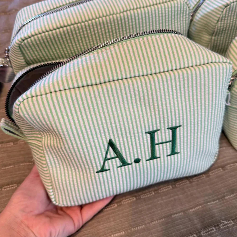 Cosmetic Bag Girls Birthday Gift Cotton Toiletry Bag Personalized Name Womens Travelling Bags Customized Wedding Gifts251011