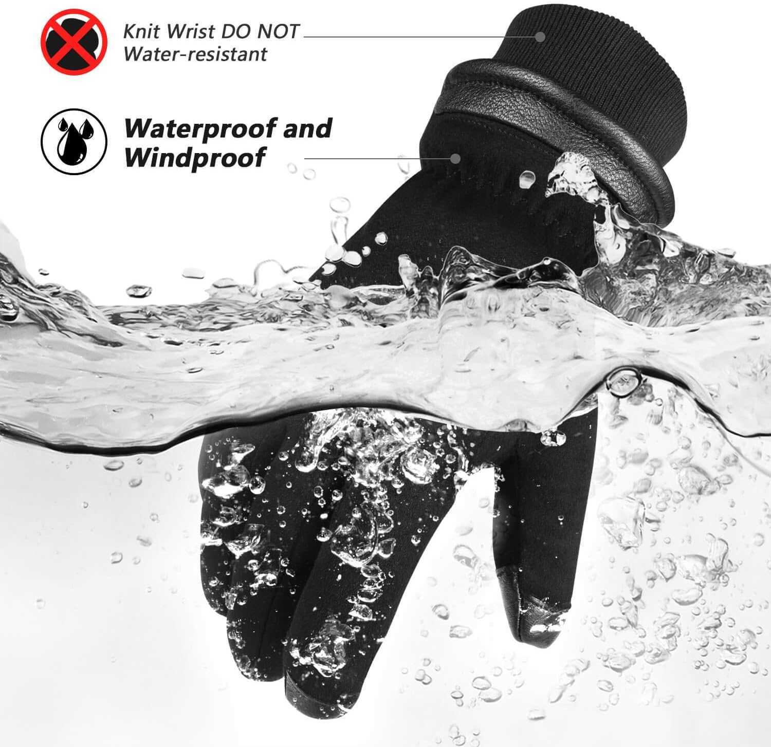 Waterproof Winter Gloves for Men Women Touchscreen Antislip Heated Glove Thermal Gifts for Dad Z251017