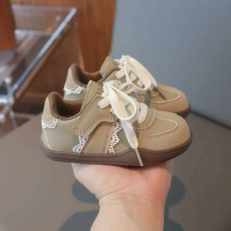 New Childrens Shoe for Girl Spring Autumn Versatile Kids Causal School Shoes Sweet Chic Ruffled Edge Toddlers Running SneakersT251017