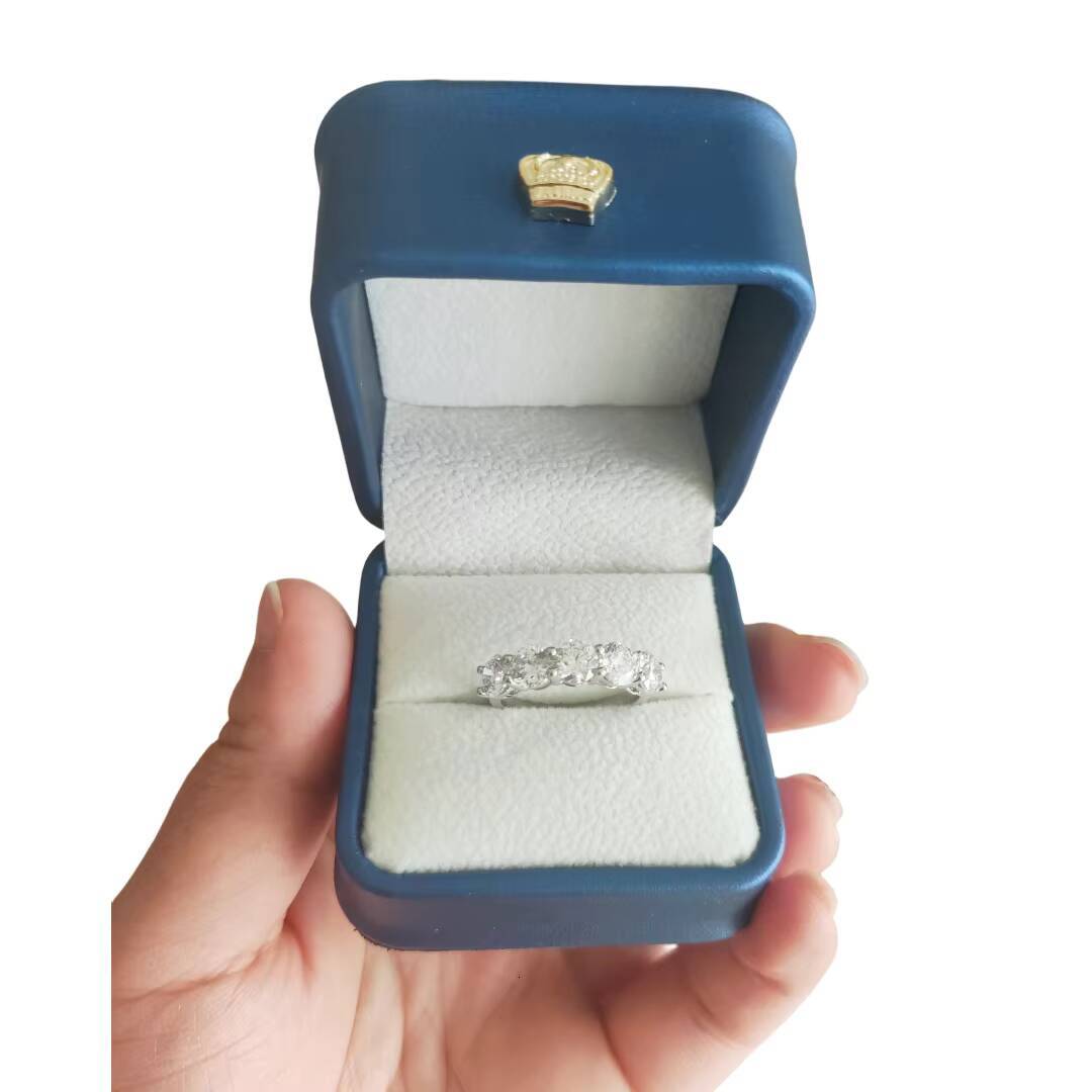 Custom Popular Classic Diamond Ring 14K White Gold 2CT Lab Grown Diamond Promise Wedding Engagement Rings