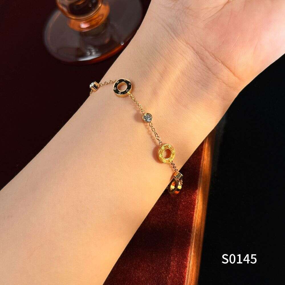 Full Titanium Steel Elegant Round Nail Bracelet Ins Light Niche High-end Accessories Direct ddmypluto