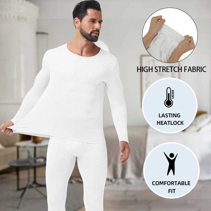 Miss Moly Mens Thermal Underwear Set Winter Fall Keep Warm Long Johns Compression High Stretch Base Layer Soft Thermo Pajamas H251017