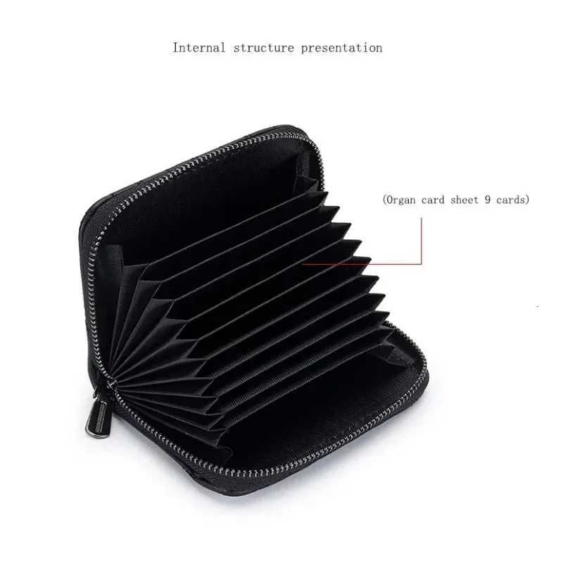 Fashion Womens Antimagnetic RFID Card Bag Sheepskin PU Leather Designer Wrinkle Credit Cards Holder Wallet Women Coin PurseW251017