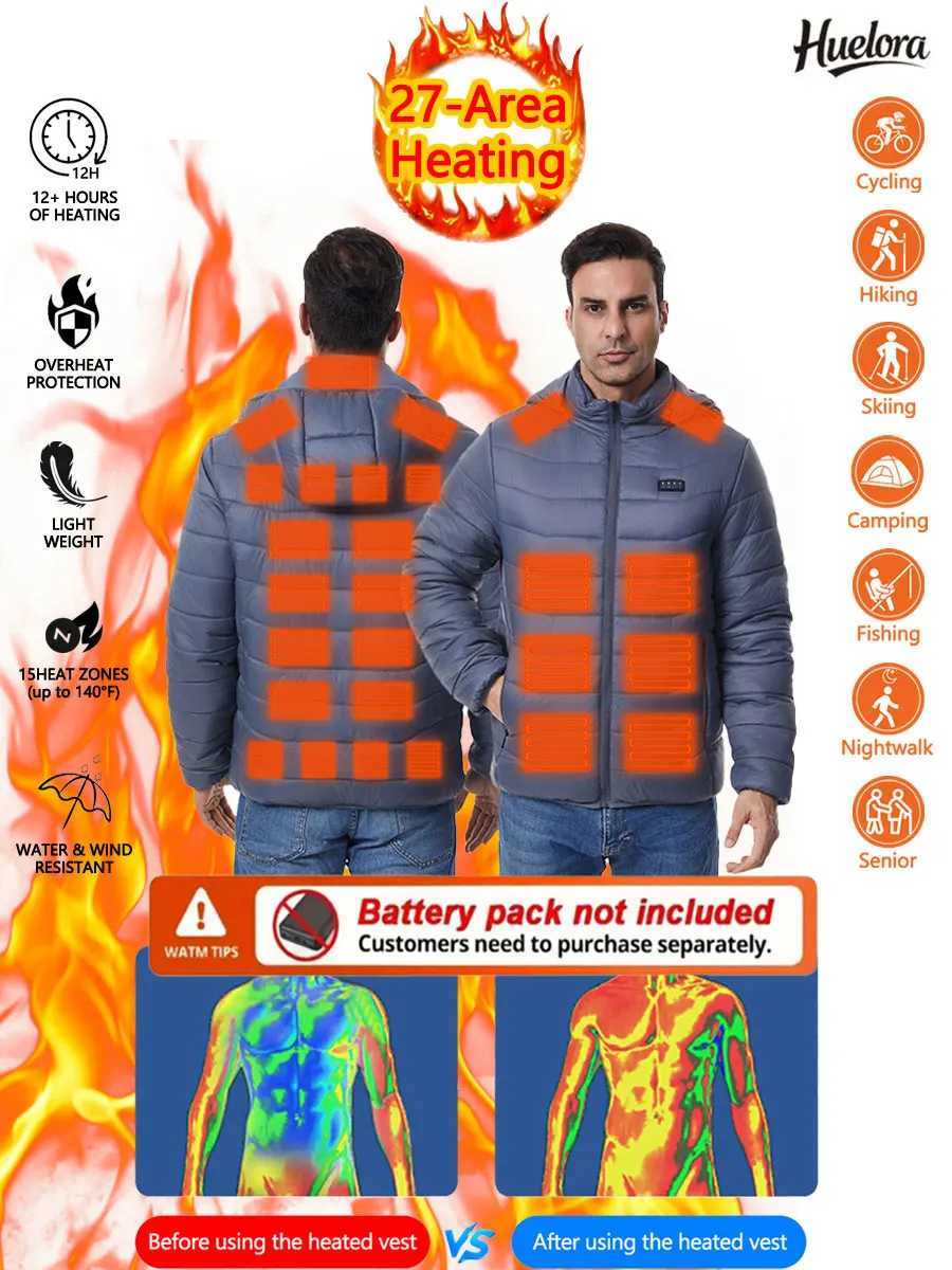 4Control 27Zone Heated Jacket for Men and Women Warm Heating Jacket for Winter Thick Skiing Heated Warm Coat Power Bank Not Included H251017
