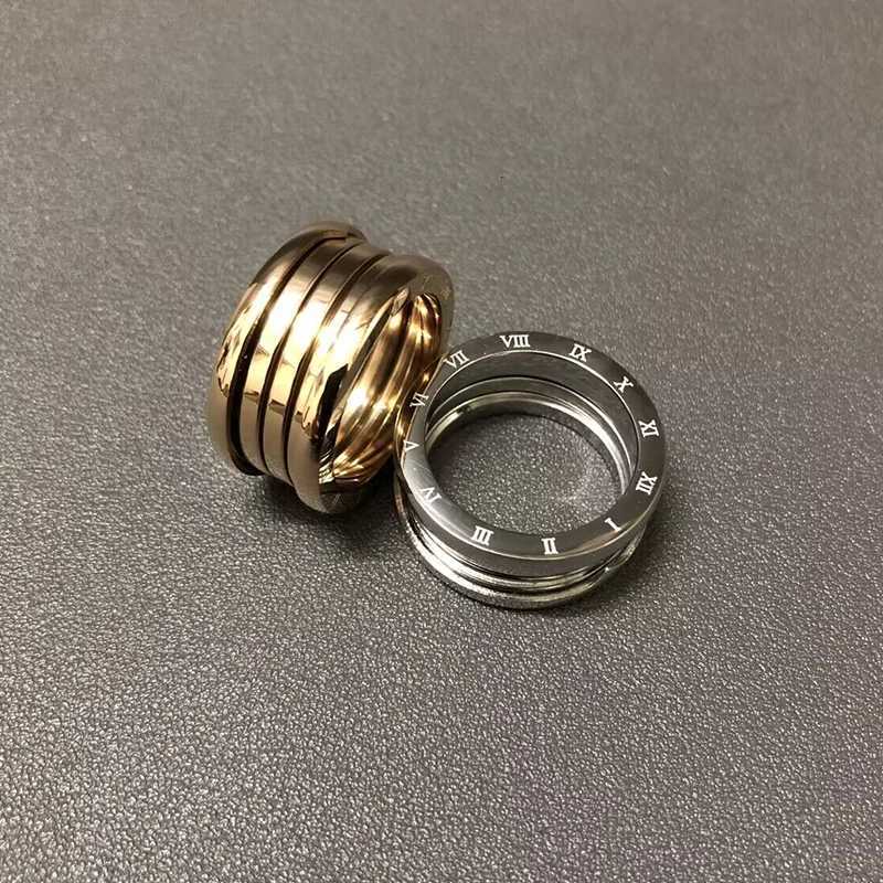 Fashion Spring Rings For Women Stainless Steel Couple Men Casual Finger Ring Designer Luxury Trendy Hip Hop Party Jewelry GiftW250910