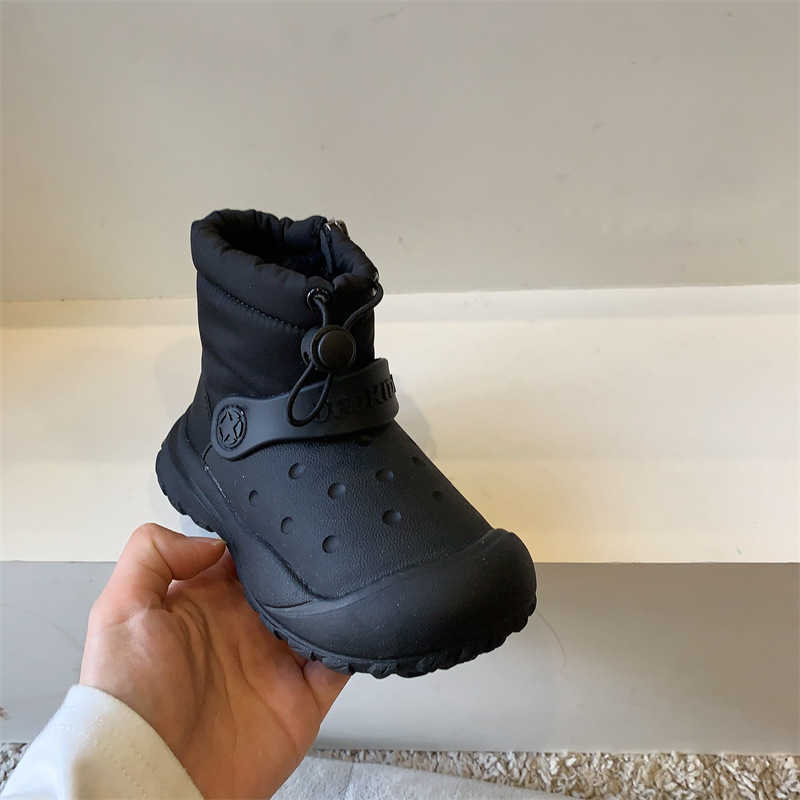 Childrens Snow Boots 2025 Winter Girls Thick Cotton Shoes with Fleece Lining Boys Cotton Boots Warm Baby Shoes Waterproof W251017