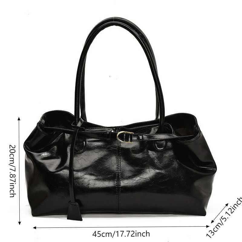 Vintage Handbag for Wen Large Capacity 2025 New Underarm Cmuting Bag Fi Fem Casual Single Shoder Tote Bag Handbags1 D251017