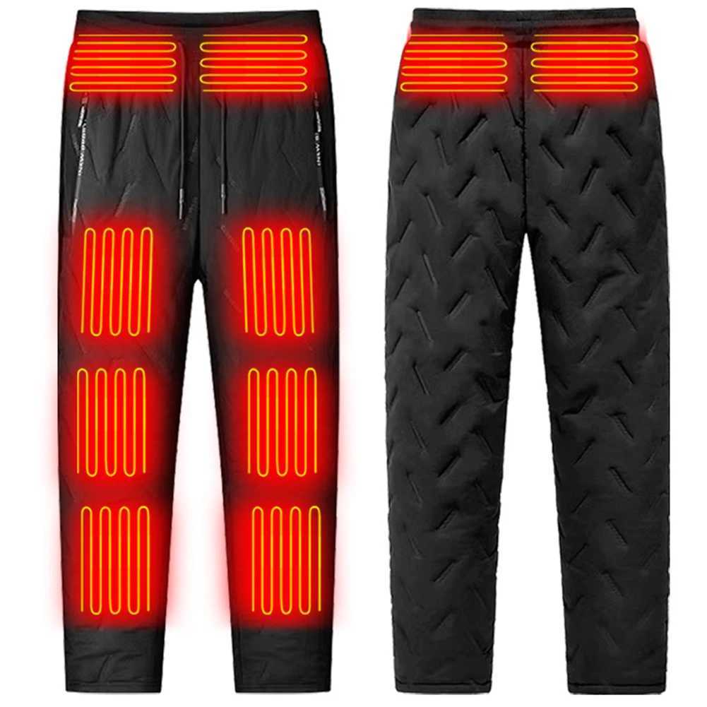 Unisex Heating Trousers 10 Heating Zones Heated Thermal Pants with 3 Temperature Modes Waterproof Winter Electric Warmer Clothing H251017