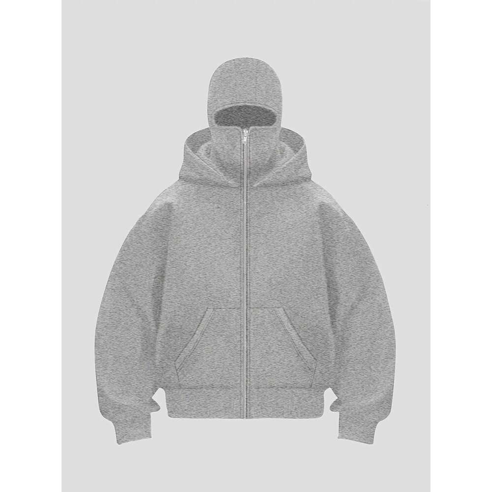 Men's Heavyweight Hooded Sweatshirt - Full-Zip Pullover Hoodie With Front Zipper Closure, Hine Washable Winter Hoodie, Wear, Sporty Style, Comfor