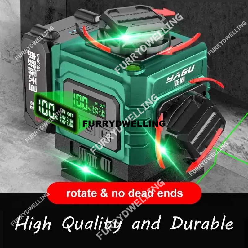 Wholesale 4D Remote Control 16 Lines Horizontal And Vertical Laser Dwe74 Level With 360 Rotating Window X250225