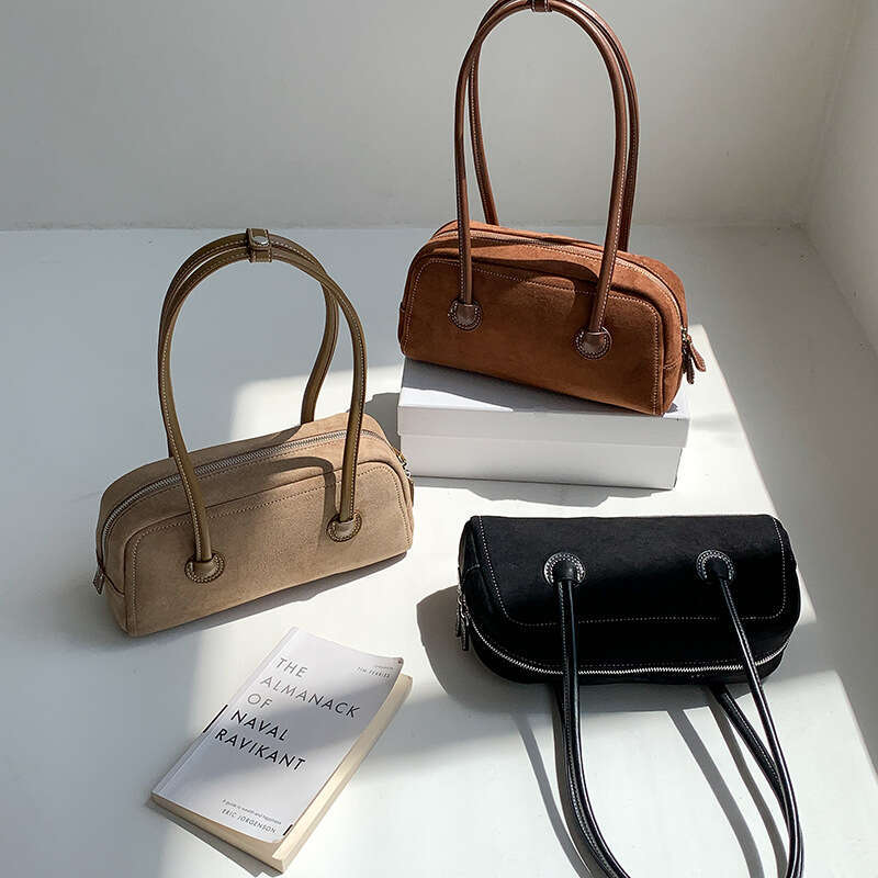 Fashion New Suede Niche High-End Baguette Large Capacity Versatile Shoulder Bag For Women B5