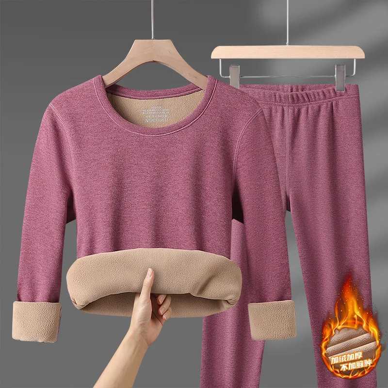 Winter Thermal Underwear Sets Men Women Velvet Tops Long Pants Comfortable Skinfriendly Elastic Thickening Warm 2 Piece Set H251017