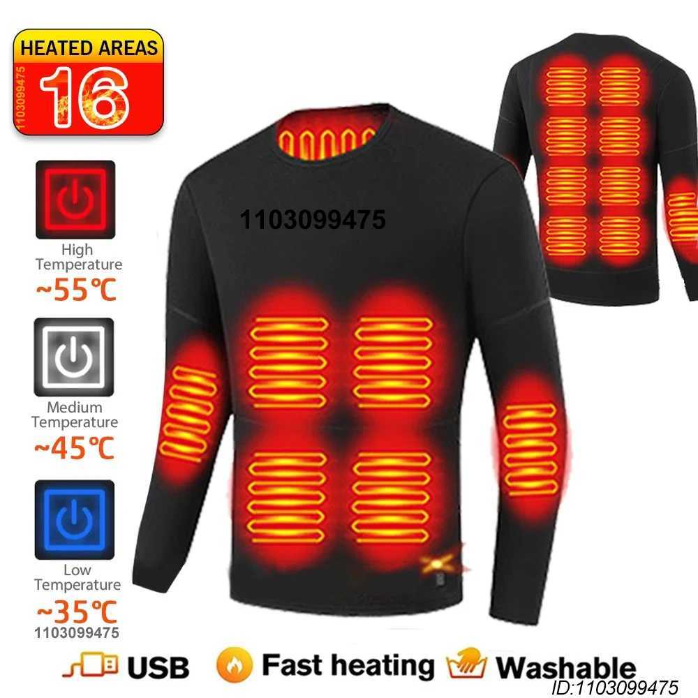 28 Areas Heated Underwear Hiking Shirts Skiing Suits Tops Pants Men Women Thermal Underwear USB Heating Jacket Winter Clothing H251017