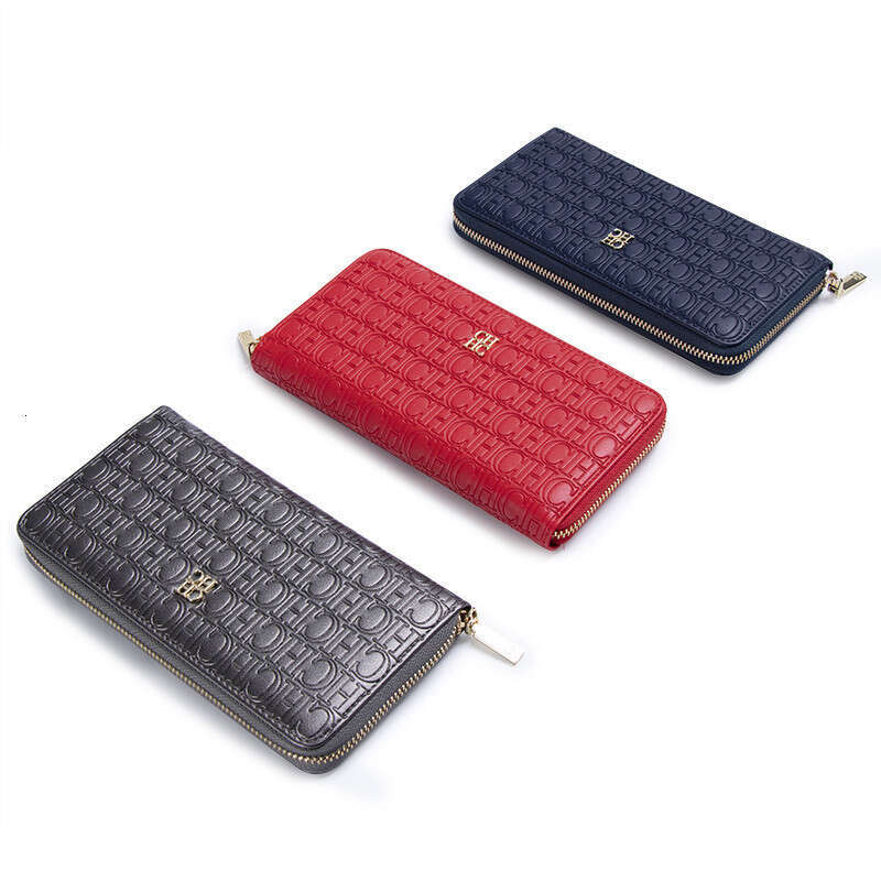 CHHC Small Simple Design Letter Embossing Women's Coin Purse Luxurious Portable Wallet