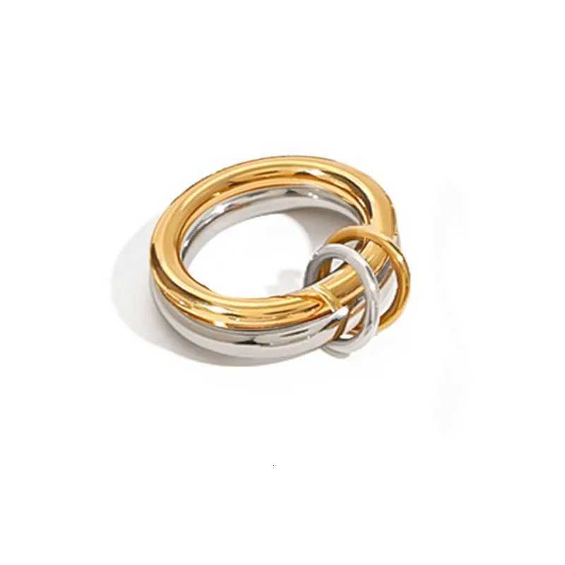 Multiple Layers Strand Loop Indext Finger Rings for Women Leadnickle Free Stainless Steel Gold Plated Ring 2025 Charm Jewelry Z251017