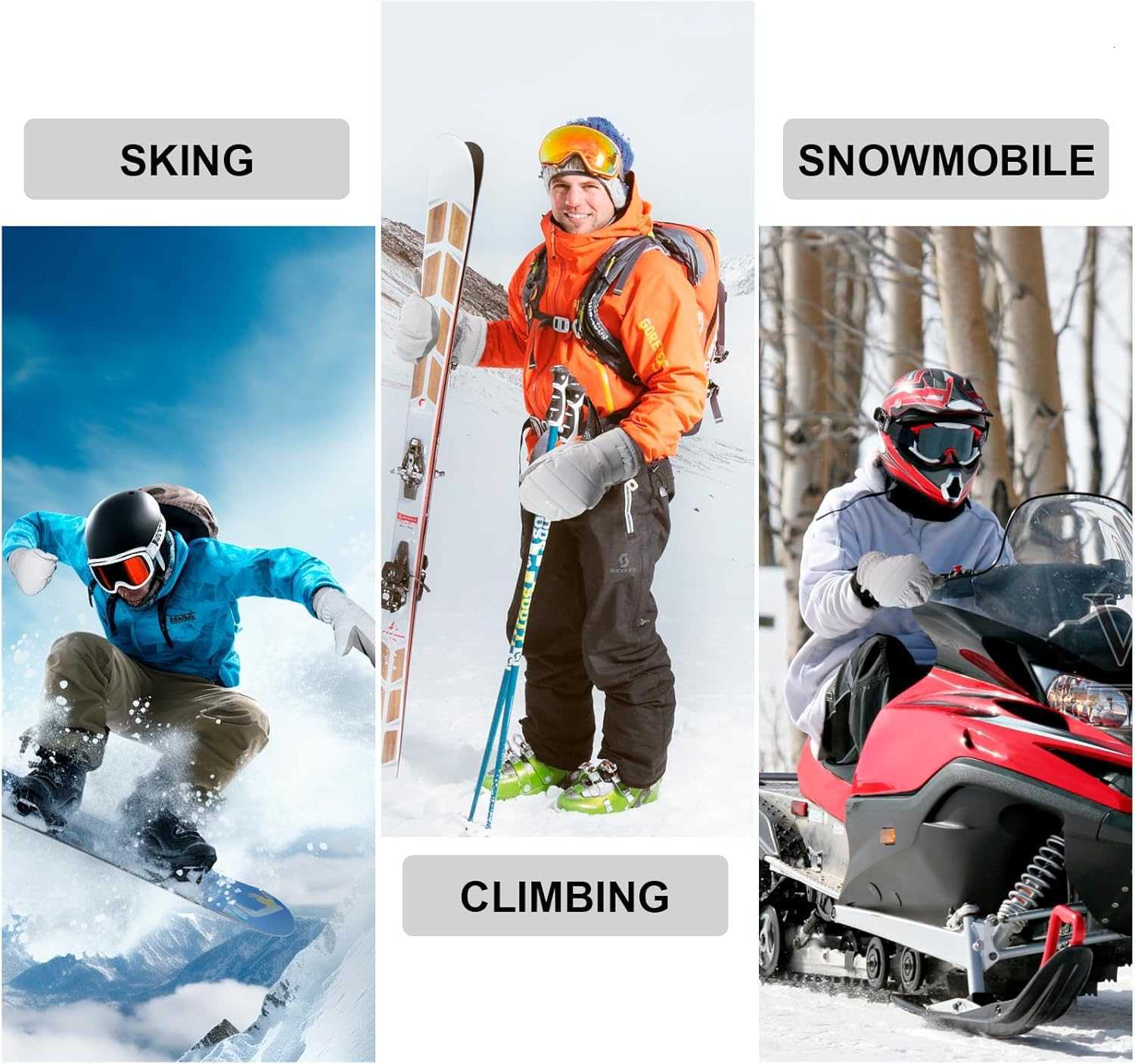 Winter Women Ski Mittens Waterproof Touch Screen Snow Mitts Anti Slip Warm Windproof Snowboard Gloves for Skiing Hiking Cycling Y260113