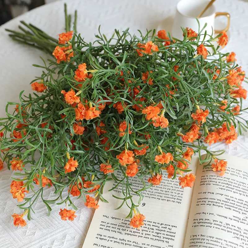 Pink Orange Starry Sky Simulation Flower Fragrance Snow Plum Fake Flowers Wedding Hall Set Home Decoration Fake Flower Bouquet C251017