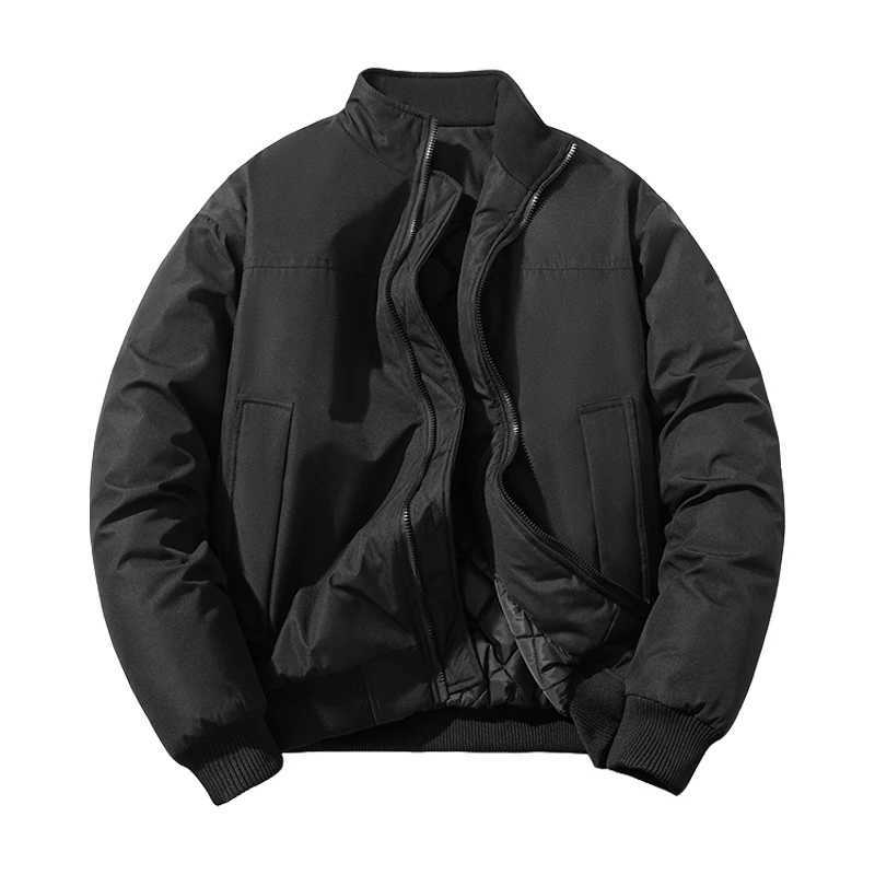 Autumn Winter Varsity Jacket Men Women Fashion Baseball Jacket Solid Loose Thick Warm Coat Couple Parkas Casual White J251017